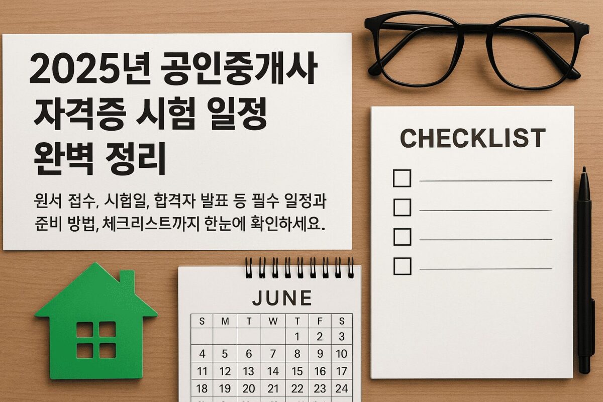 공인중개사 자격증 시험 일정